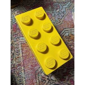 LEGO Yellow Brick Storage Case 8 Stud Plastic Bin Box EMPTY